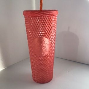 Starbucks Studded Orange Tumbler